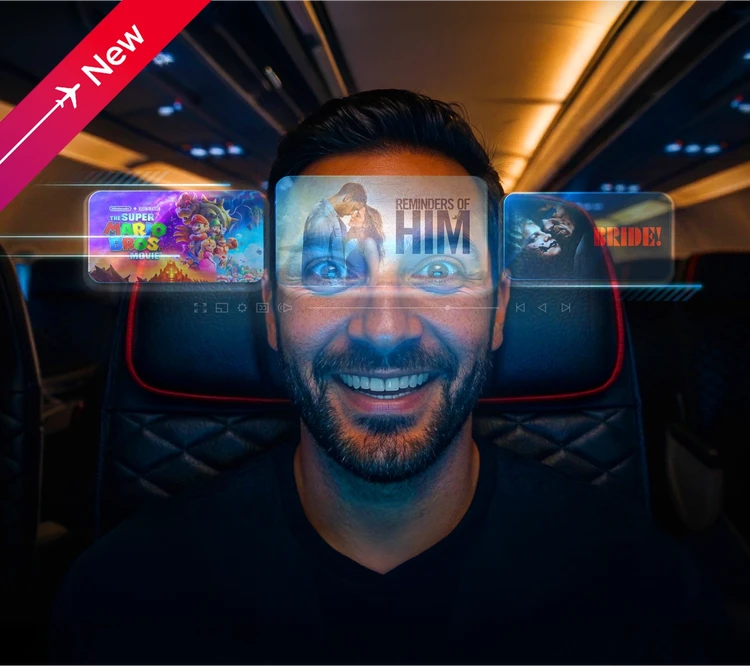man watching movies