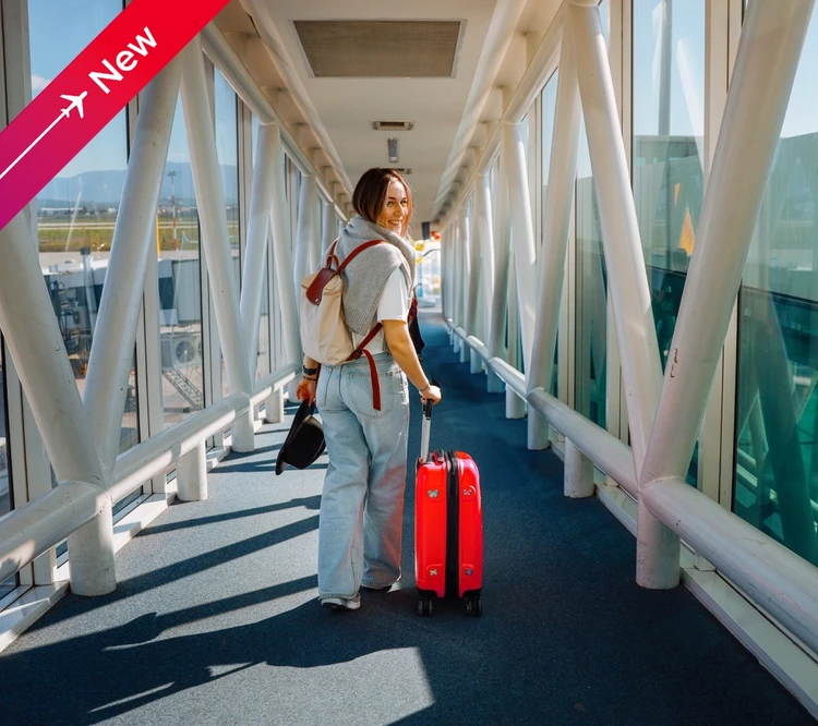woman with hand luggage