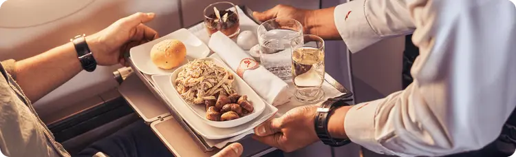 servicio a bordo de alimentos y bebidas