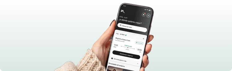 celular en la app de Avianca