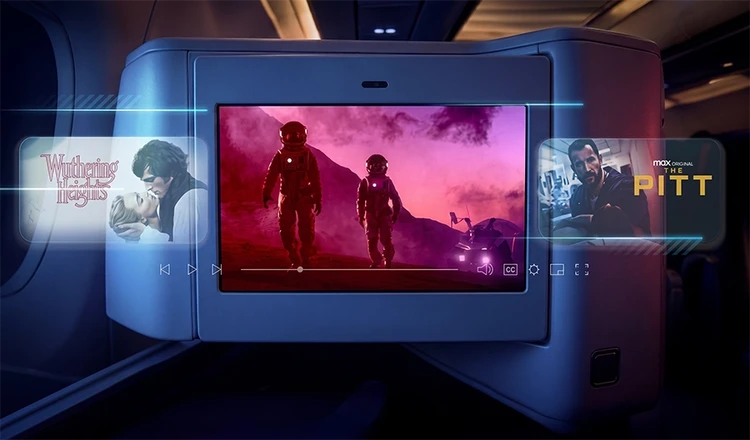 egarder des films sur l&#39;écran de l&#39;avion