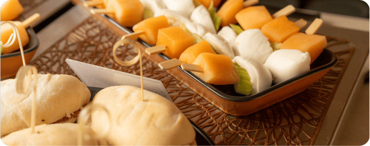 Repas disponibles dans les salons VIP