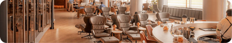 recepção da sala VIP
