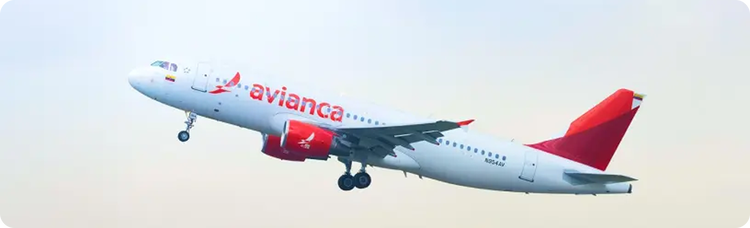 avión de avianca volando
